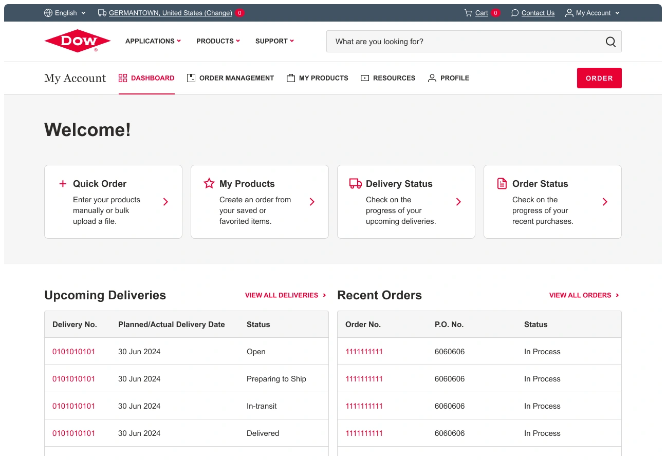 Dow My Account case study preview image